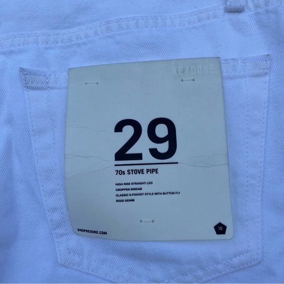 Re/done White Destroyed Jeans - Picture 5 of 5